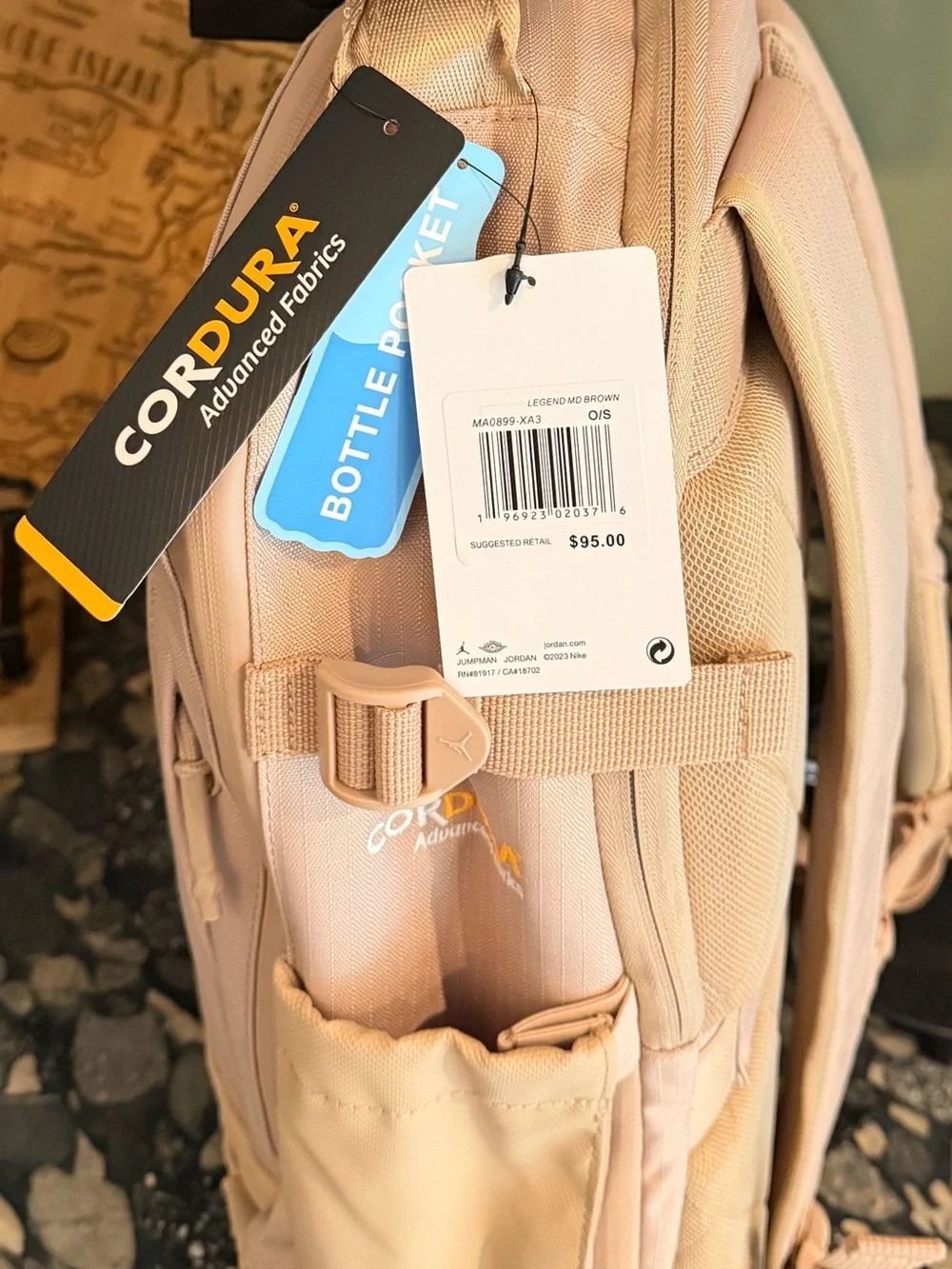 JORDAN Cordura 29L Franchise Cordura Logo Backpack Legend MD Brown Backpack